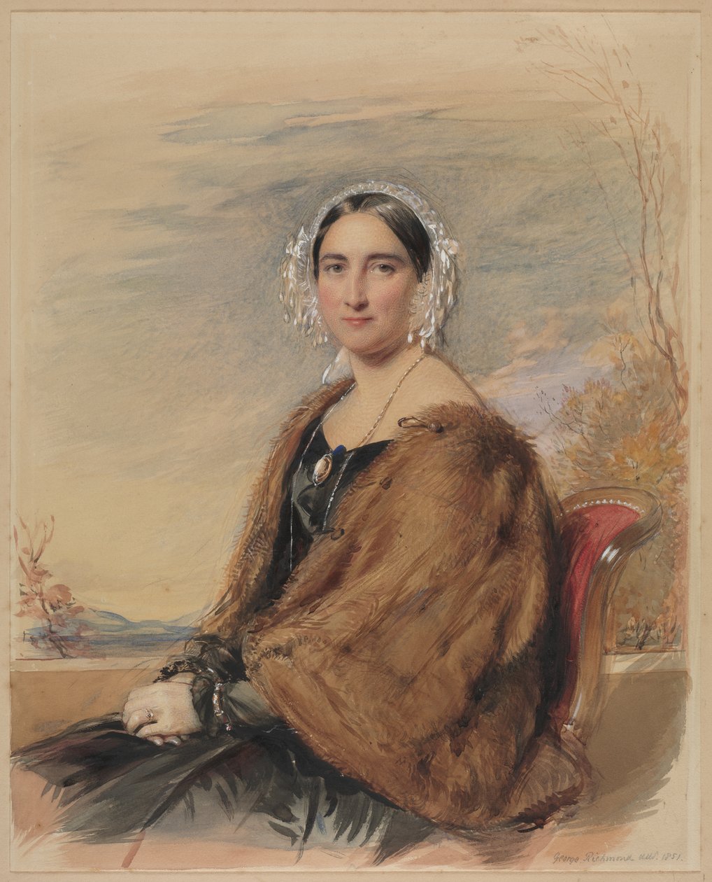 Porträtt av en kvinna av George Richmond