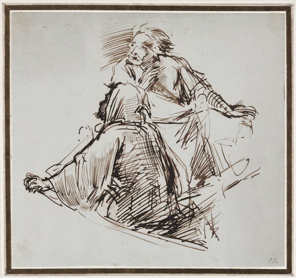 Två mansfigurer av George Richmond