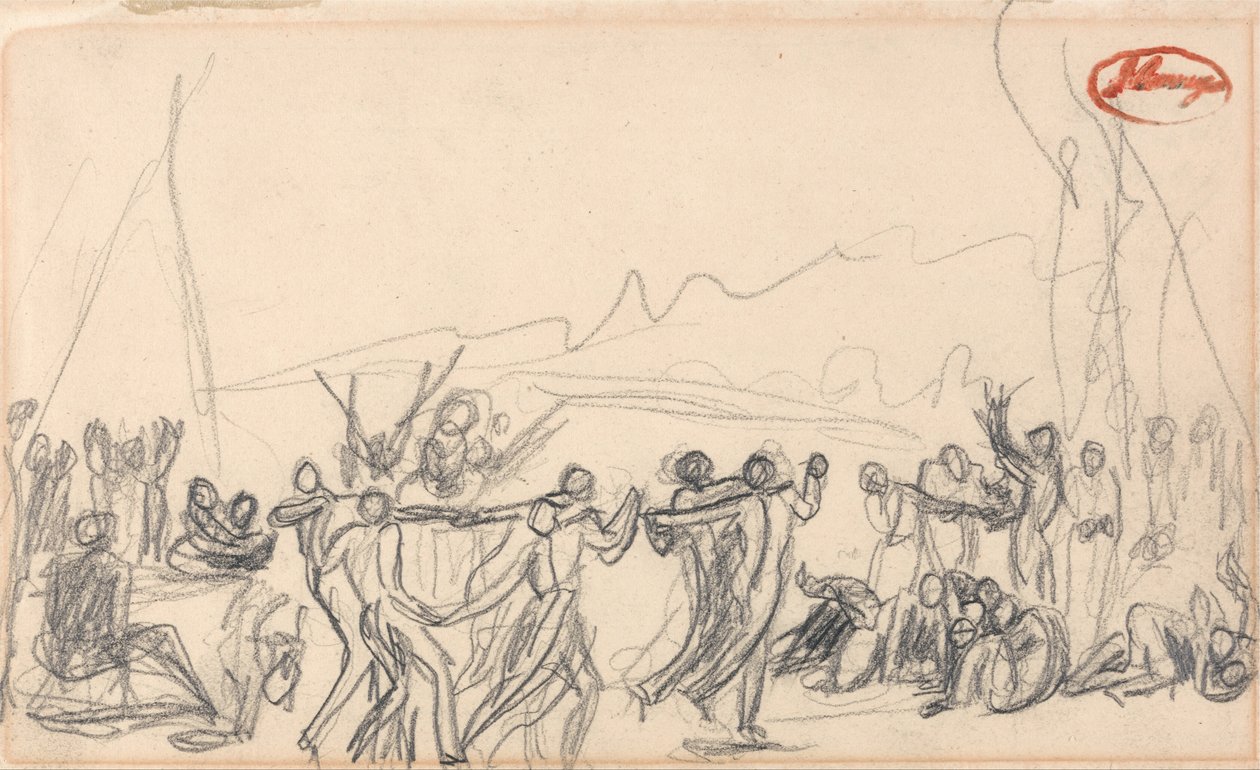 Bacchanalisk scen (möjligen antediluviansk) av George Romney
