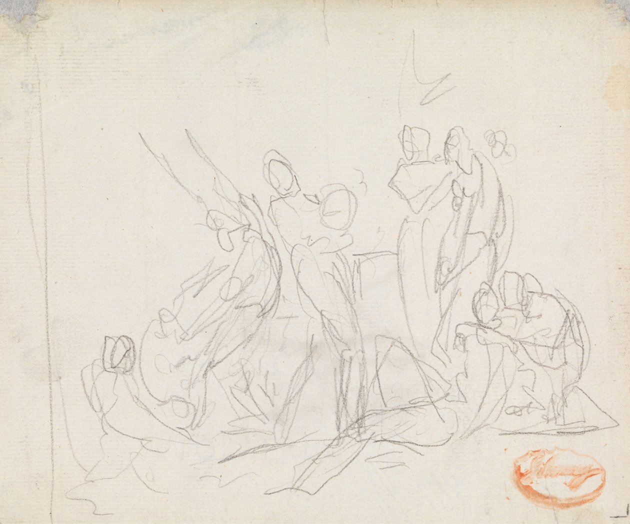 Figur Sammansättningsstudie 14 av George Romney