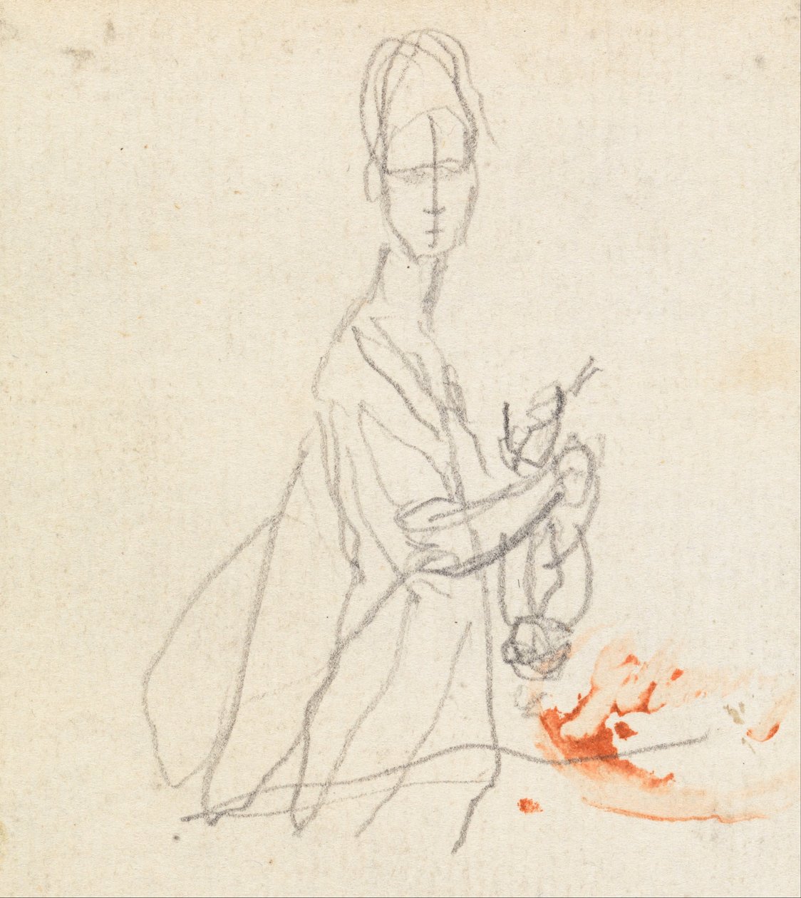 Figur Studie 5 av George Romney