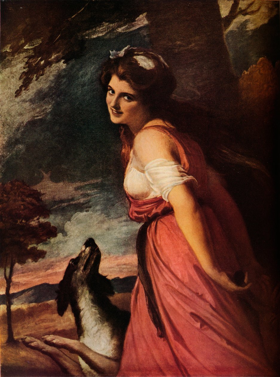 Lady Hamilton som Bacchante, 1785 av George Romney