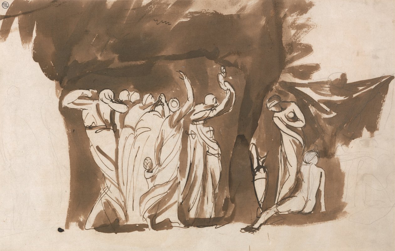 Mytologisk grupp av kvinnor och barn av George Romney