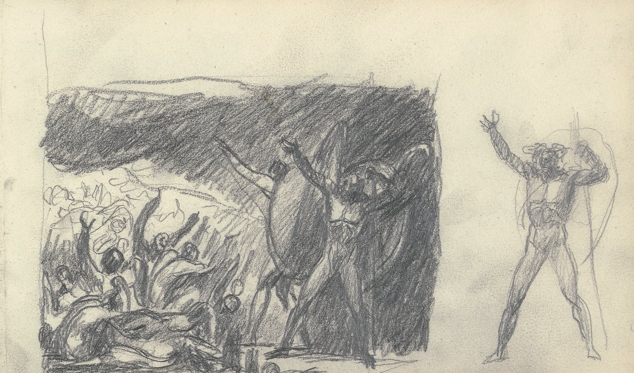 Skissbok Ritning av George Romney
