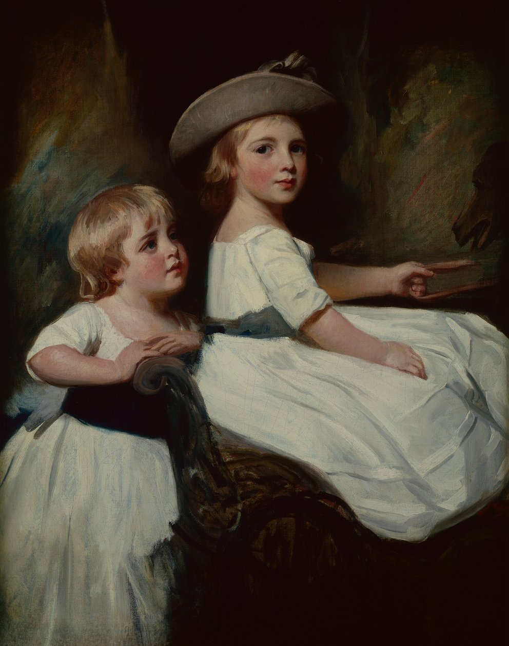 The Stanhope Children (olja på duk) av George Romney
