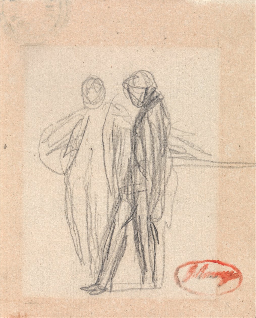 Två stående figurer av George Romney