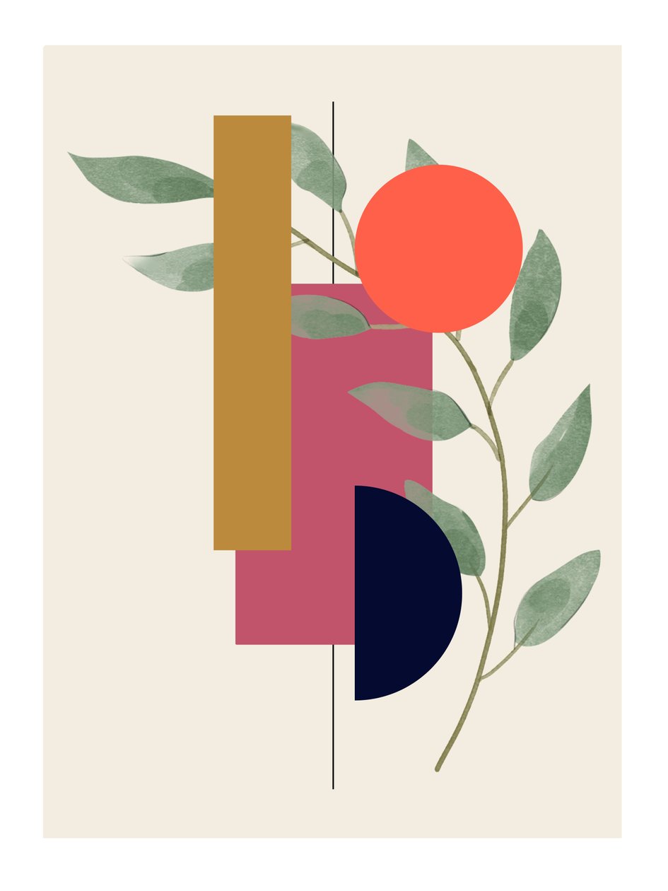 Abstrakt trädgård, 21:a århundradet (illustration) av George Rosaly