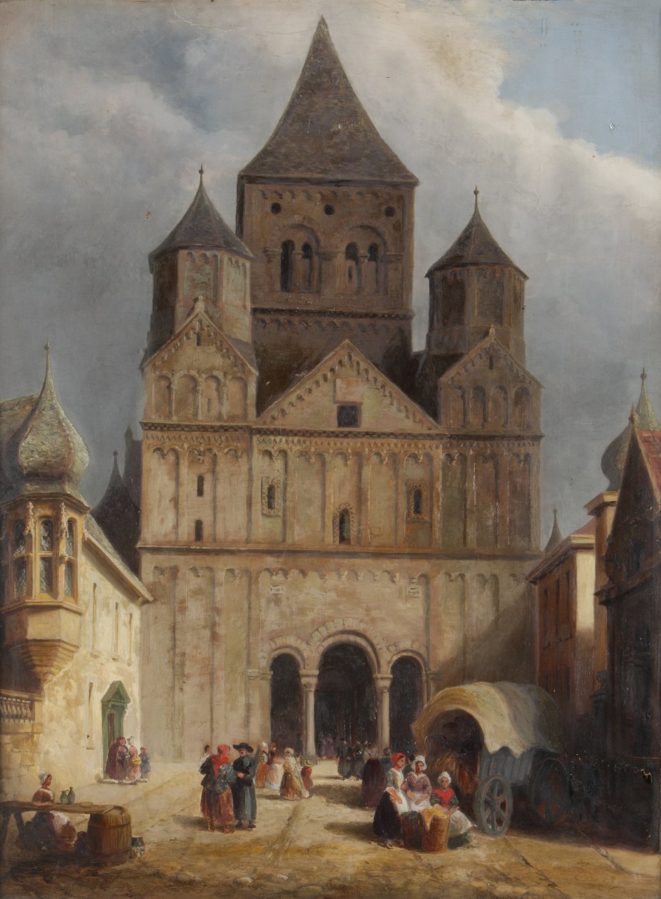 Vy över Marmoutier, Bas-Rhin, Frankrike av George Row Clarke