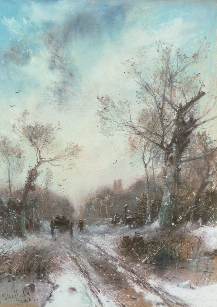 Vinterlandskap av George Sheffield