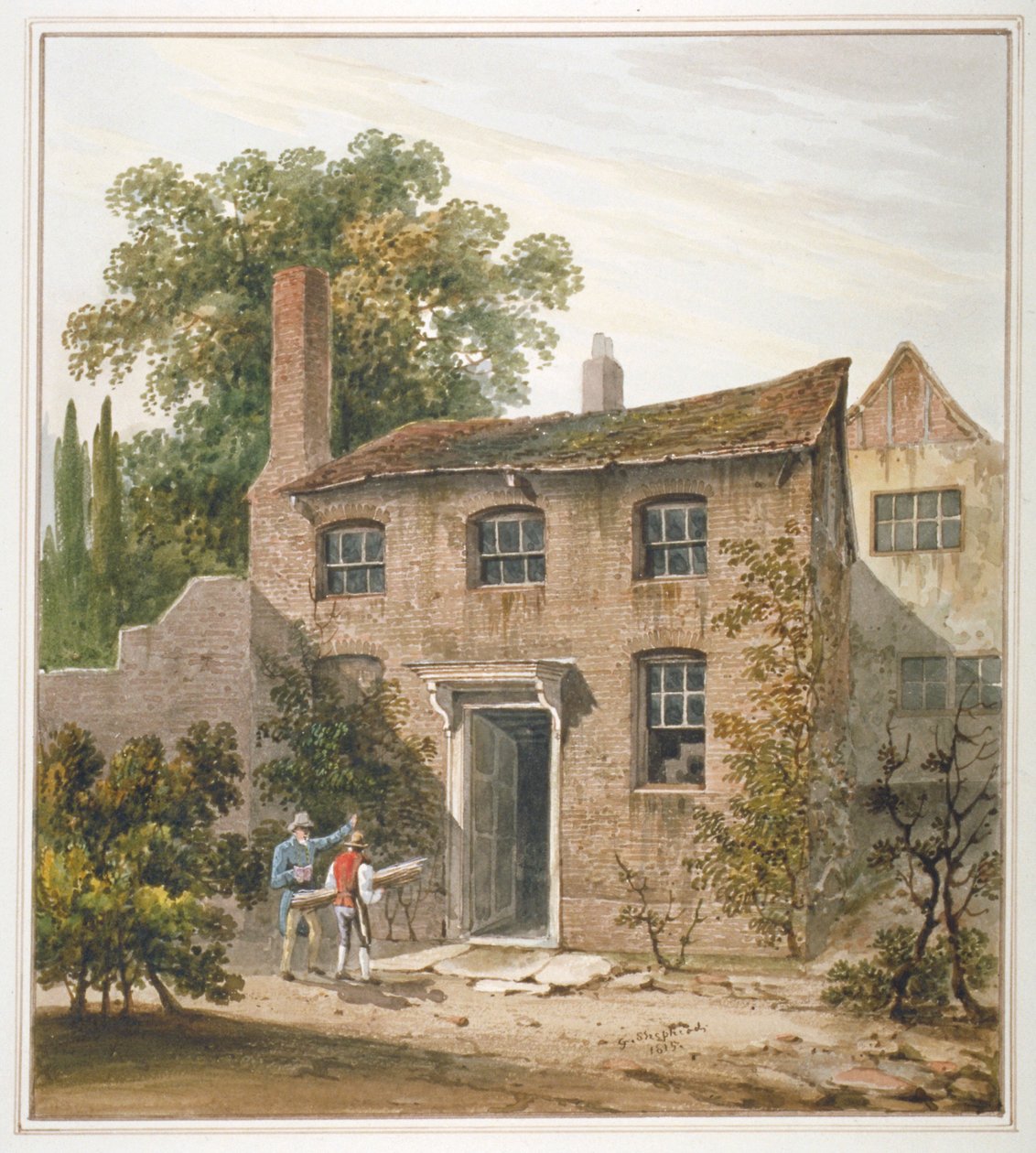 Hus i Holborn, London, 1815 av George Shepherd