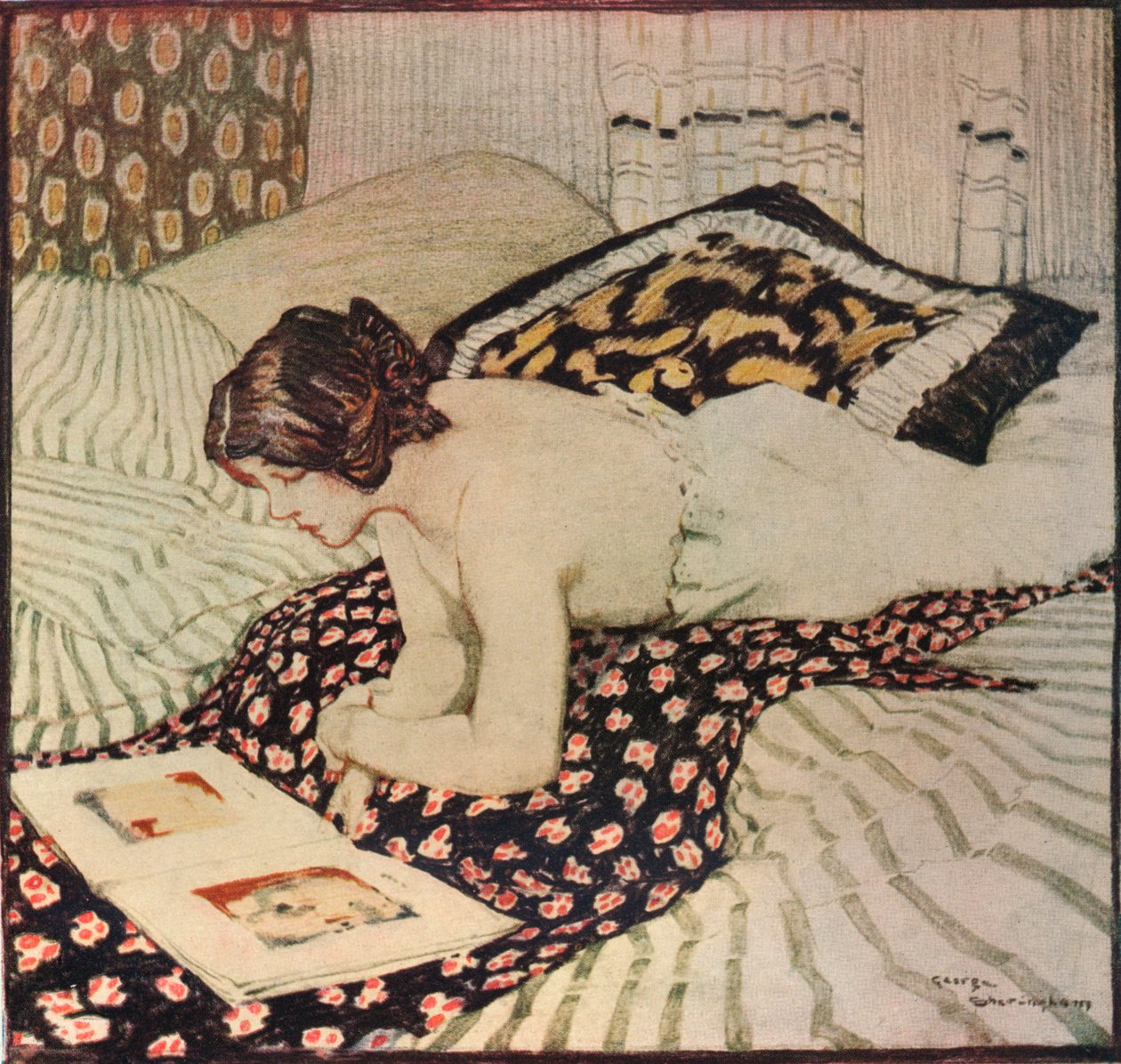 The Flowered Shaw, c1916 av George Sheringham