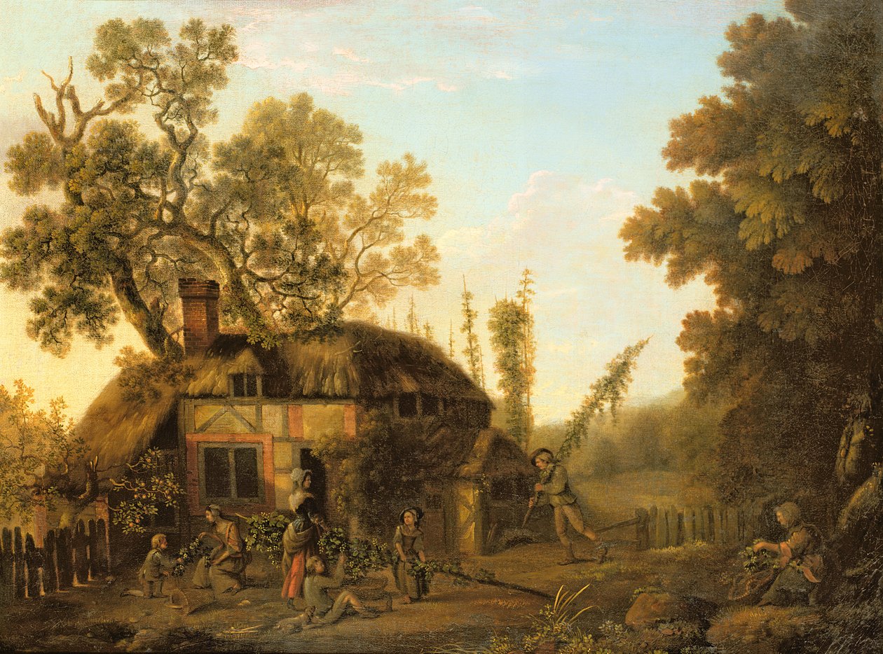 Humleplockning, ca 1760 av George Smith