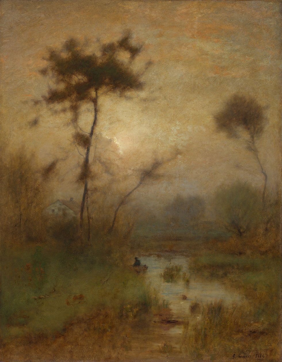 En silvermorgon av George Snr. Inness