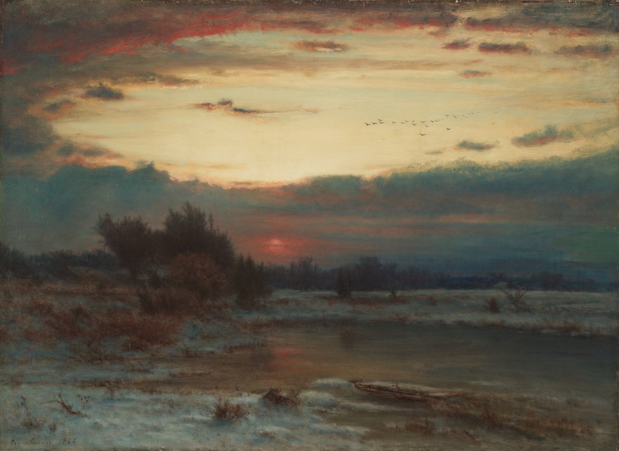 En vinterhimmel av George Snr. Inness