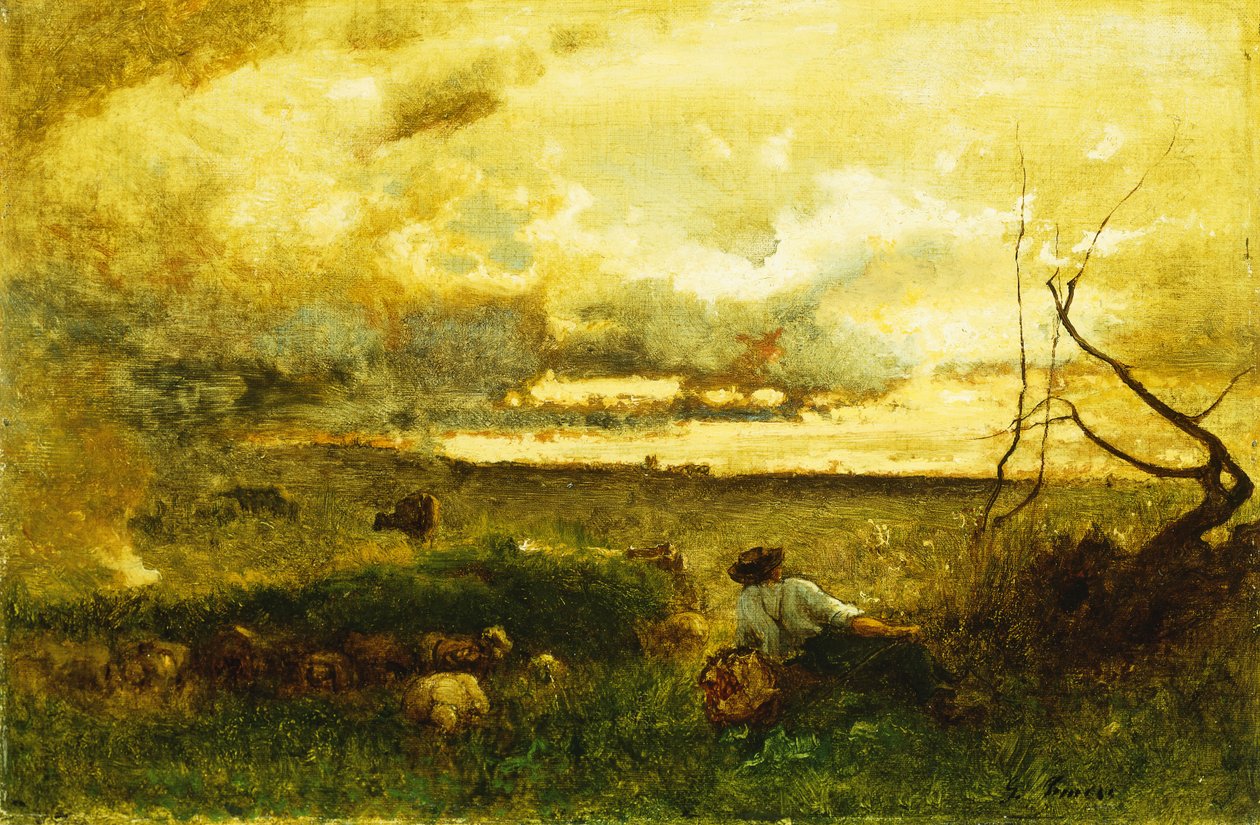 Gyllene solnedgången, av George Snr. Inness