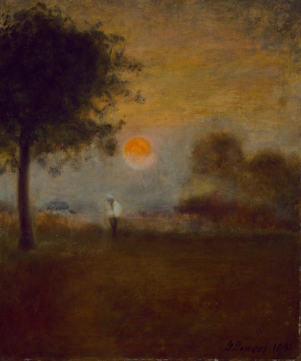 Månens uppgång, 1891 av George Snr. Inness