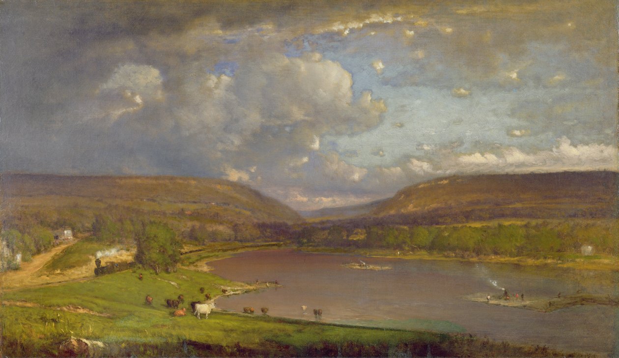 På Delawarefloden, 1861-63 av George Snr. Inness