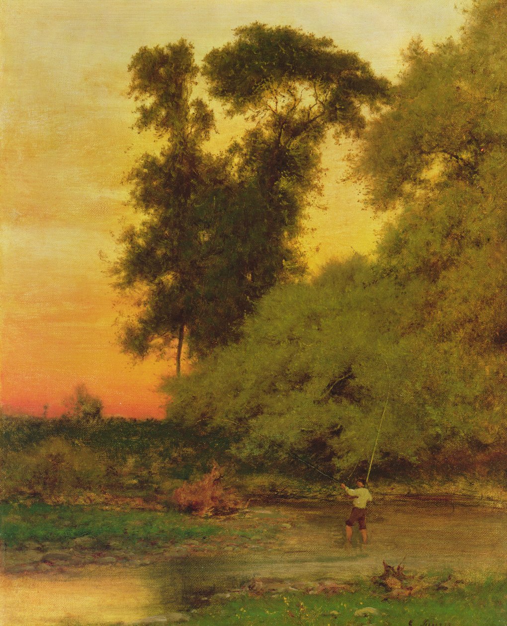 Sunset, Pompton, NJ av George Snr. Inness