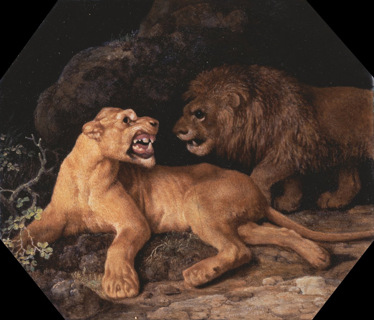 Lejon och lejoninna av George Stubbs