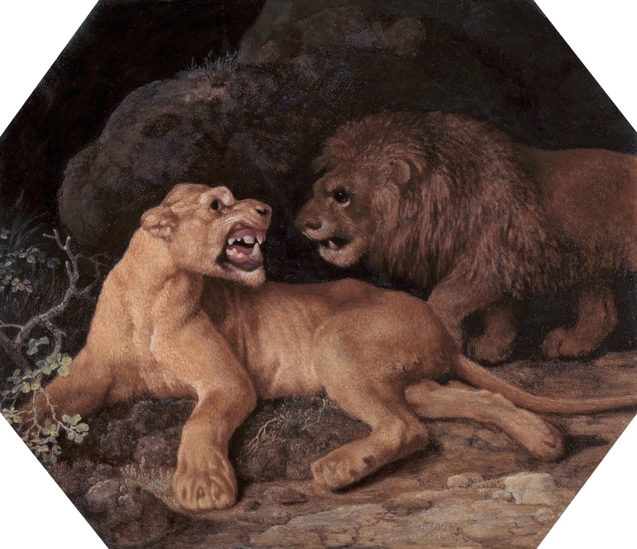 Lejon och lejoninna, 1770. av George Stubbs