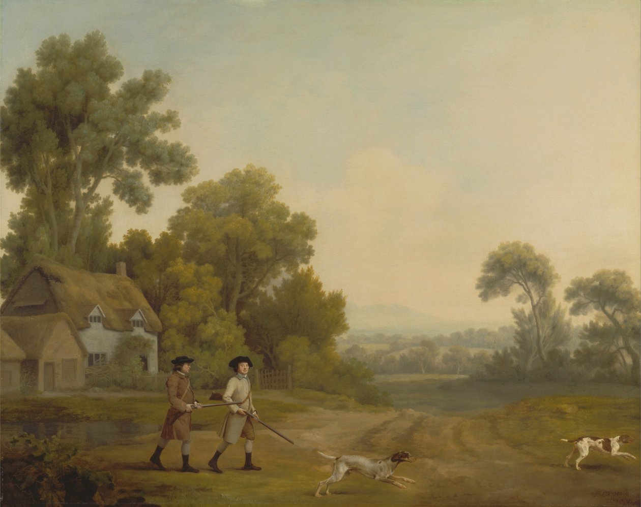 Två gentlemän på skjutning av George Stubbs