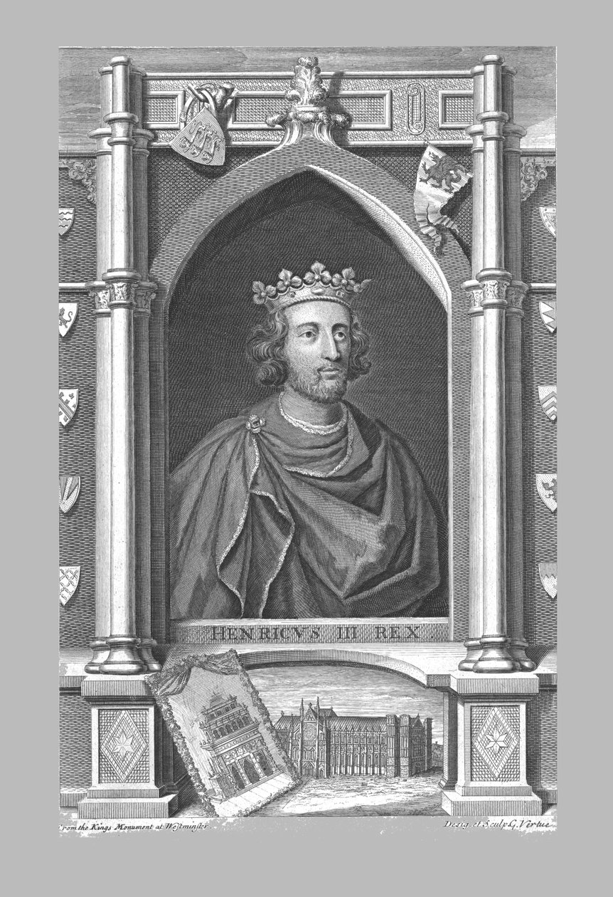 Monument till Henrik III, c1730-talet. av George Vertue