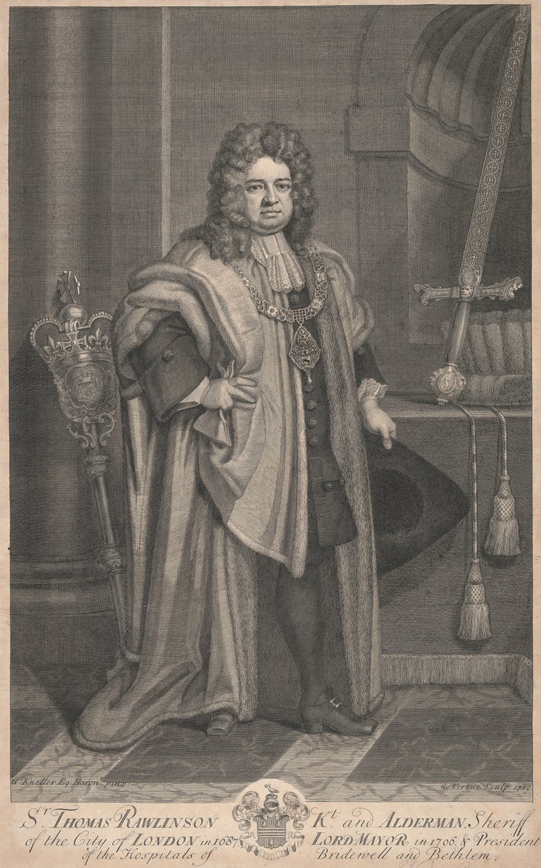 Sir Thomas Rawlinson av George Vertue