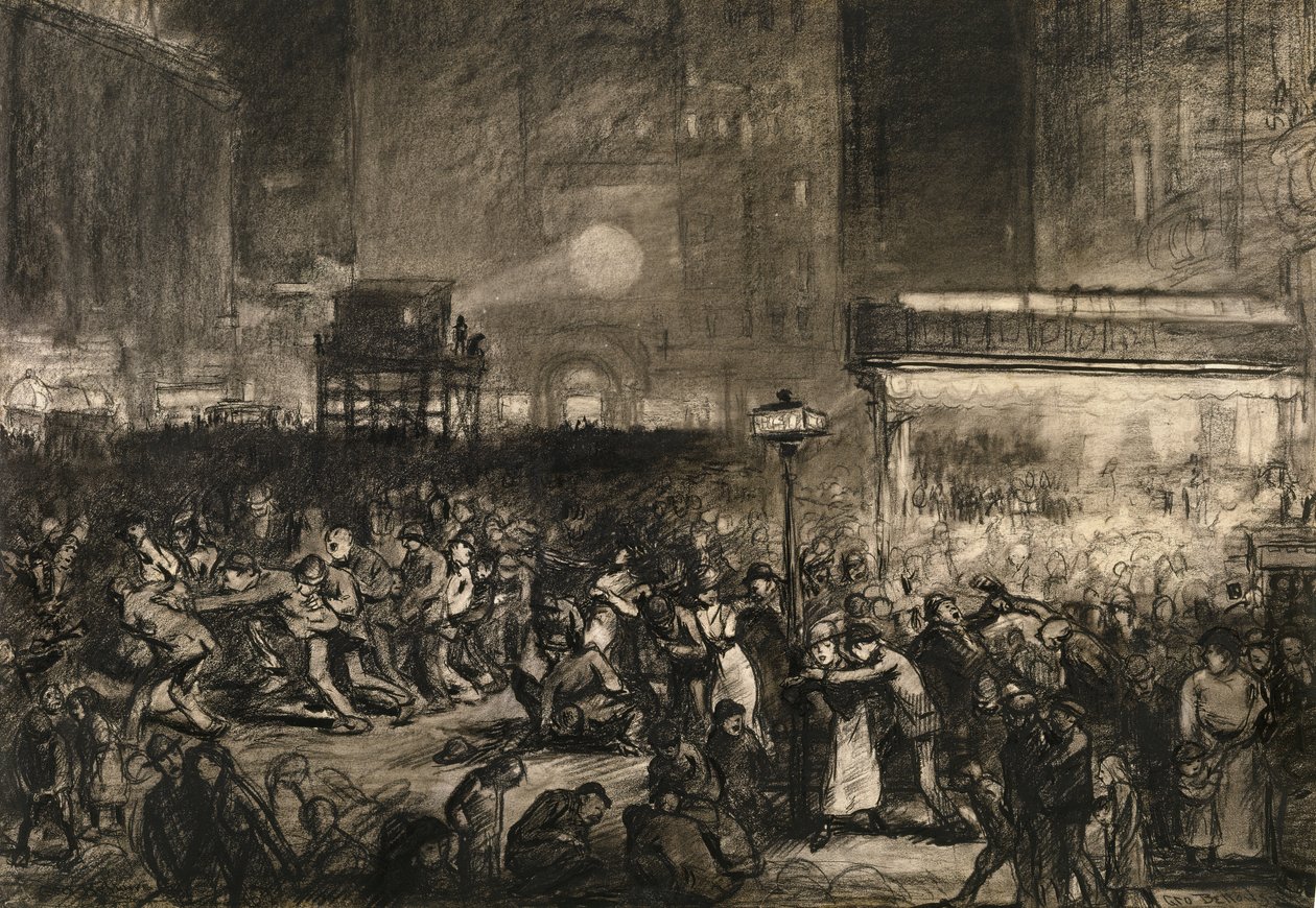 Val Night Times Square, 1906. av George Wesley Bellows