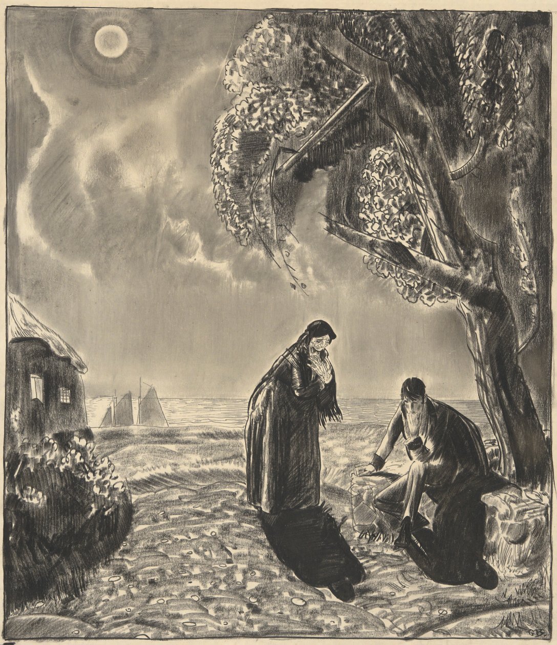 Figurer i månsken av George Wesley Bellows