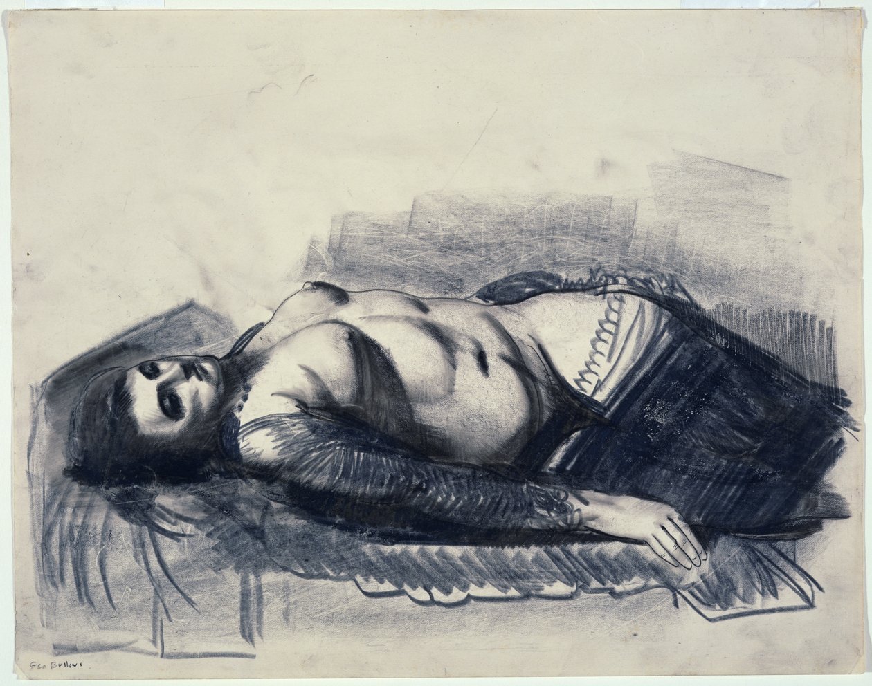 Odalisque (blyerts på papper) av George Wesley Bellows