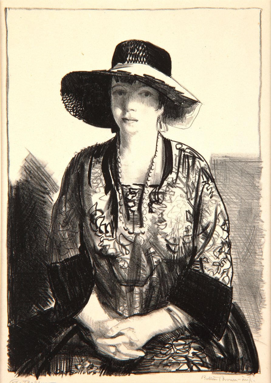 Den sorte hat, 1921 swed av George Wesley Bellows