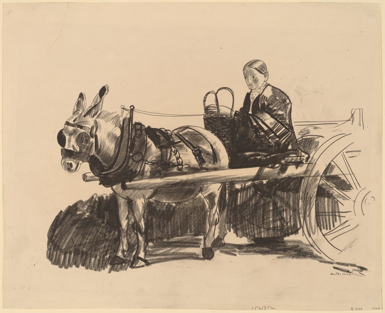 Åsnevagnen, 1922. av George Wesley Bellows