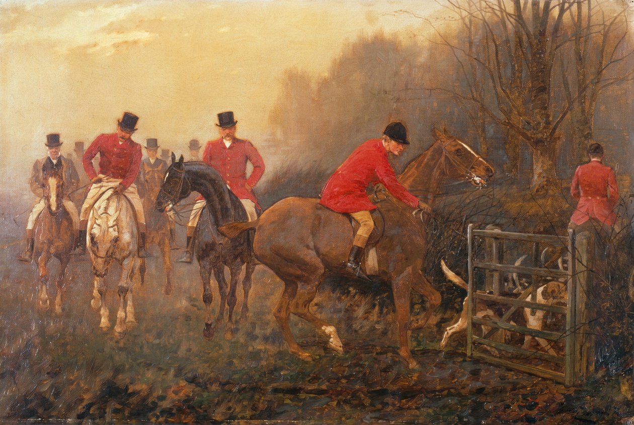 On the Scent (olja på duk) av George Wright