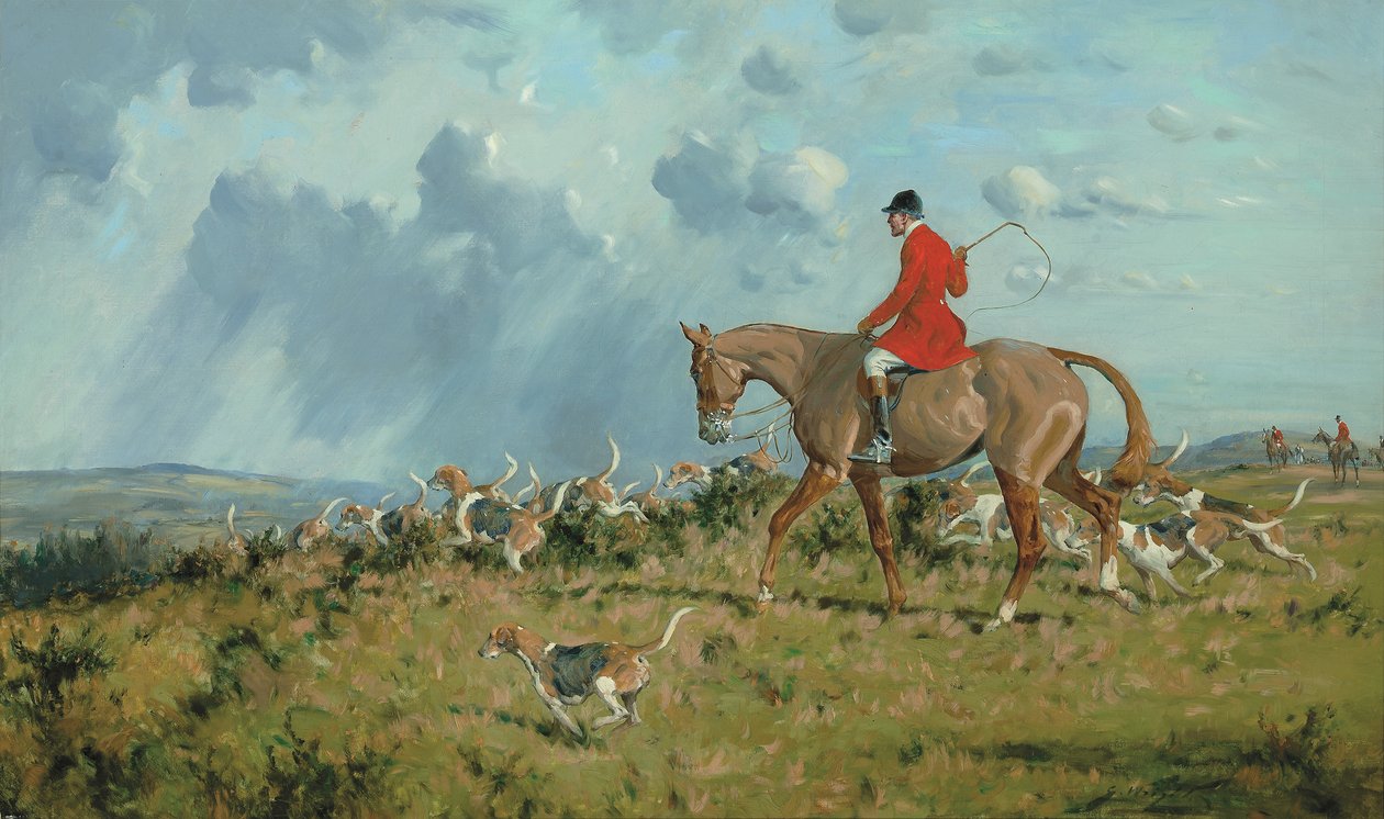 On the scent (olja på duk) av George Wright