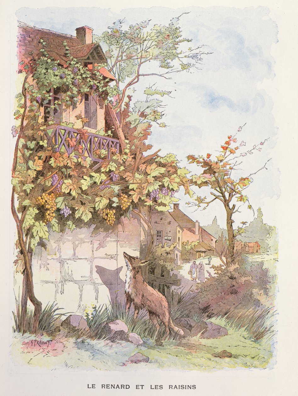 Räven och druvorna, c.1900 av Georges Fraipont