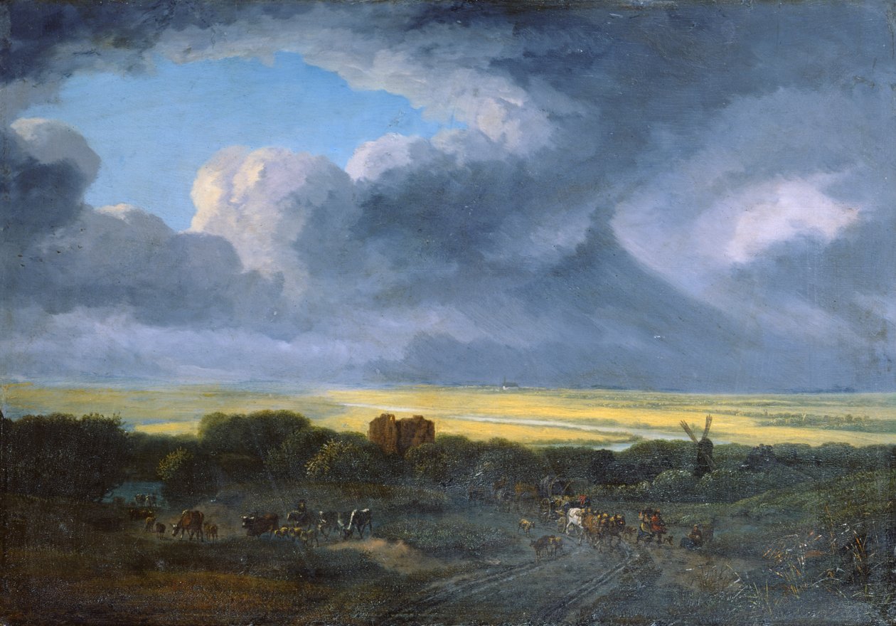 Stormigt landskap, 1795 av Georges Michel