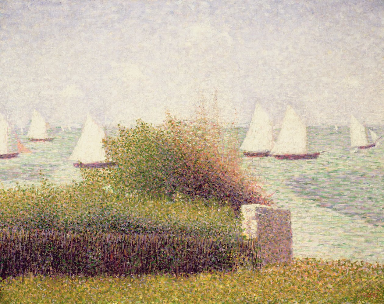 Rade de Grandcamp, 1885 av Georges Seurat