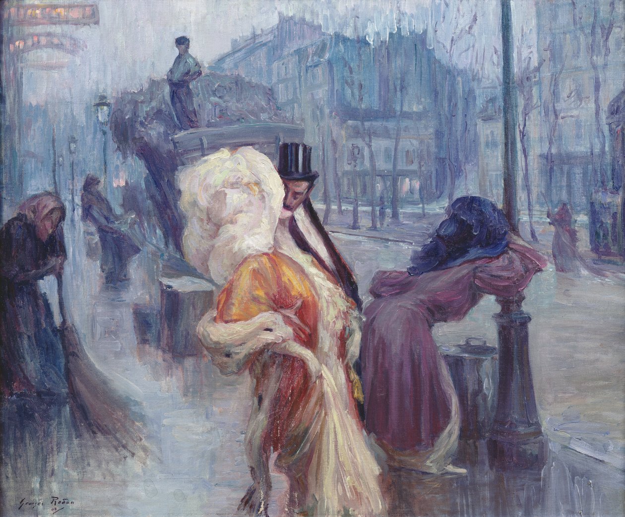 Dawn, lämnar restaurangen i Montmartre, 1906 av Georges Redon