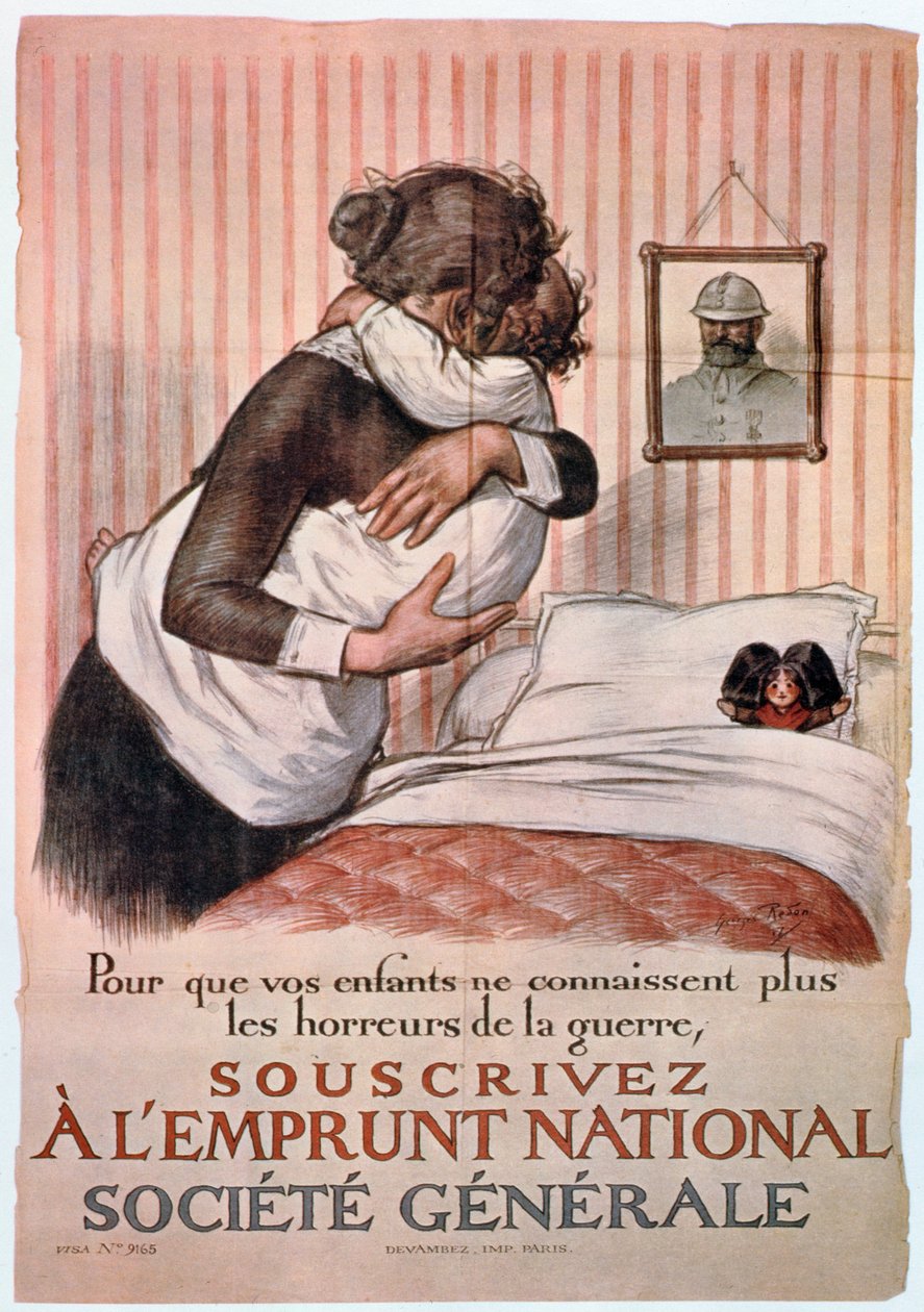 Affisch för Nationallånet, första världskriget, Frankrike (se även 182121) av Georges Redon