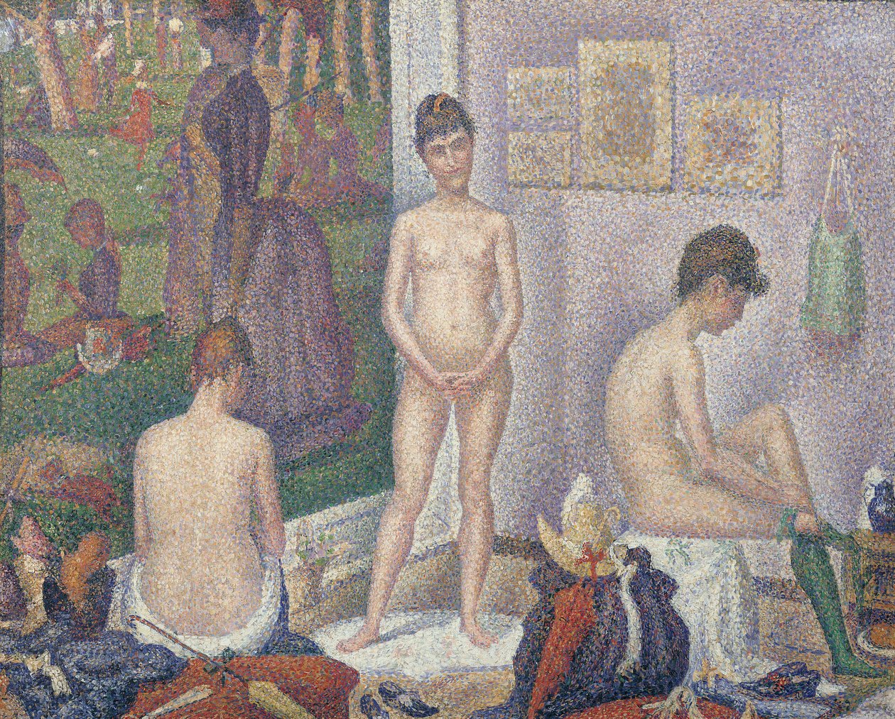 Modellerna, 1888 av Georges Seurat