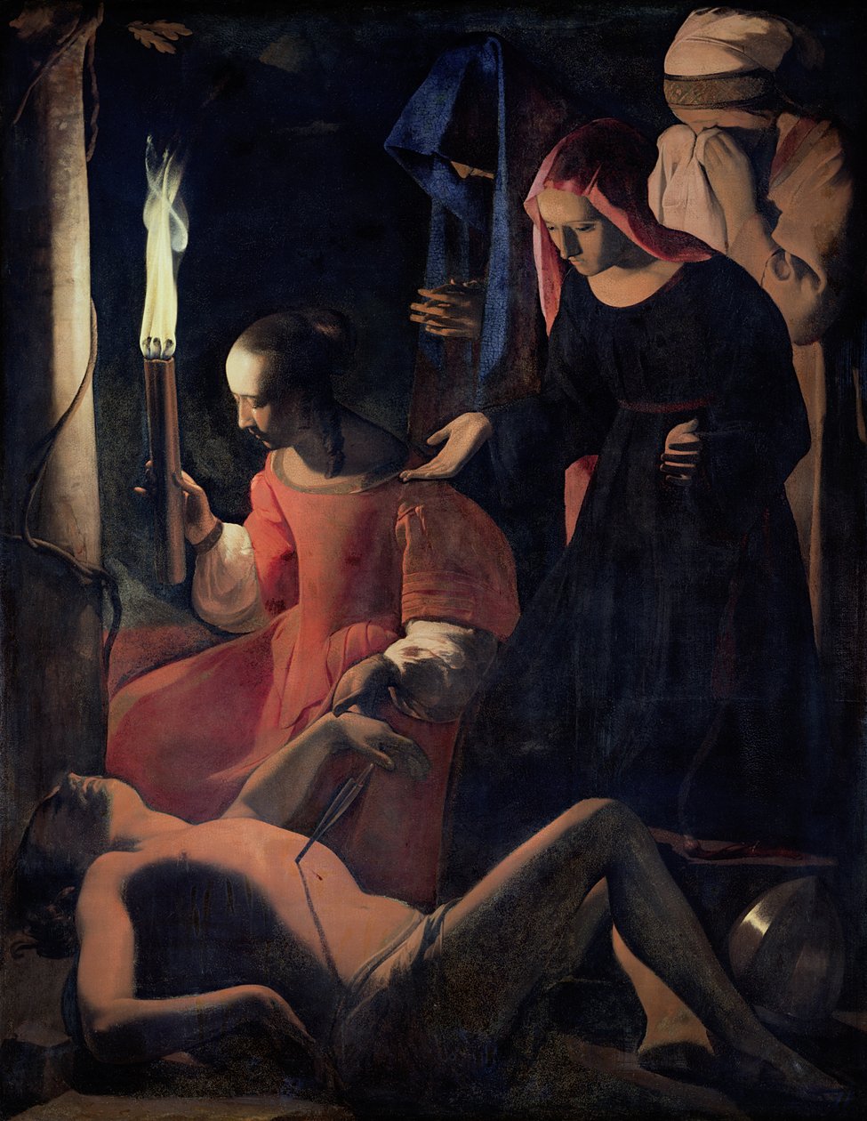 St. Sebastian Vårdad av St. Irene av Georges de La Tour