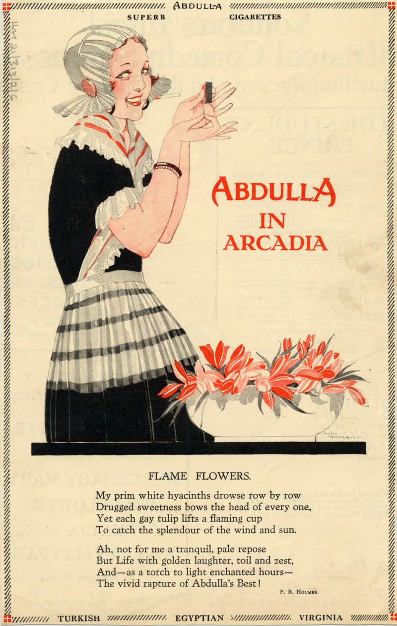 Abdulla cigaretter, 1920-talet av Georges Barbier