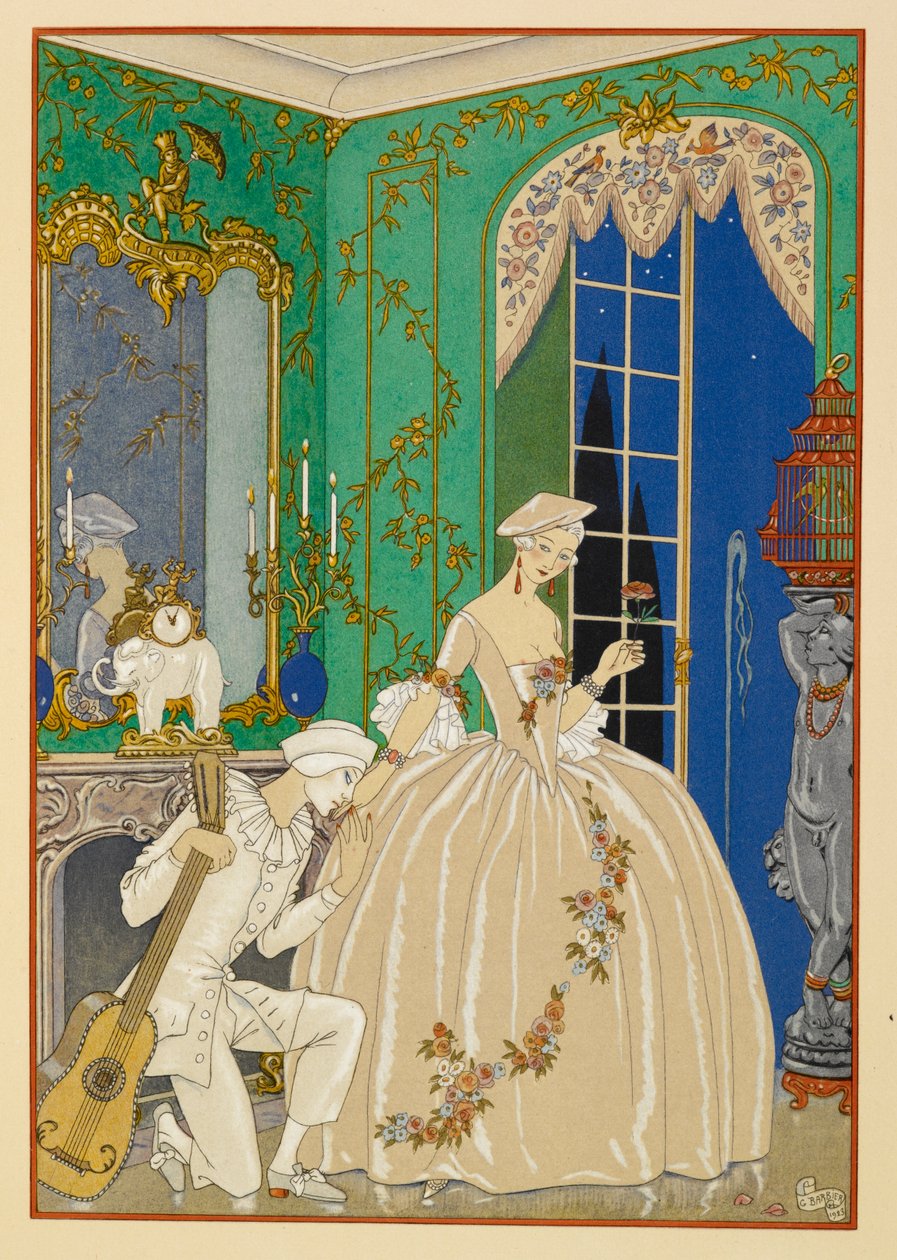 Ã€ Clyméne. En kvinna och musiker. av Georges Barbier