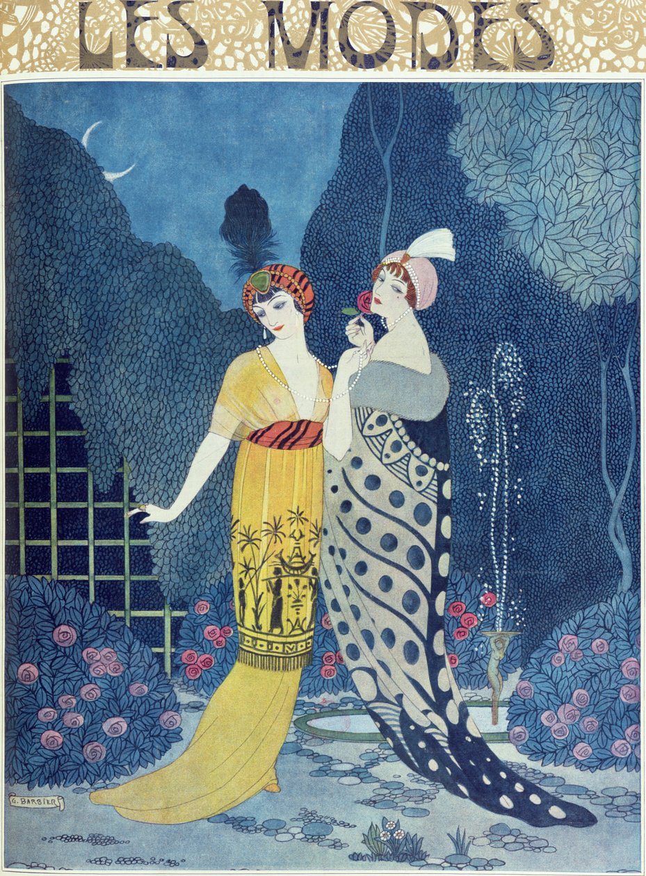 Les Modes (lito i färg) av Georges Barbier
