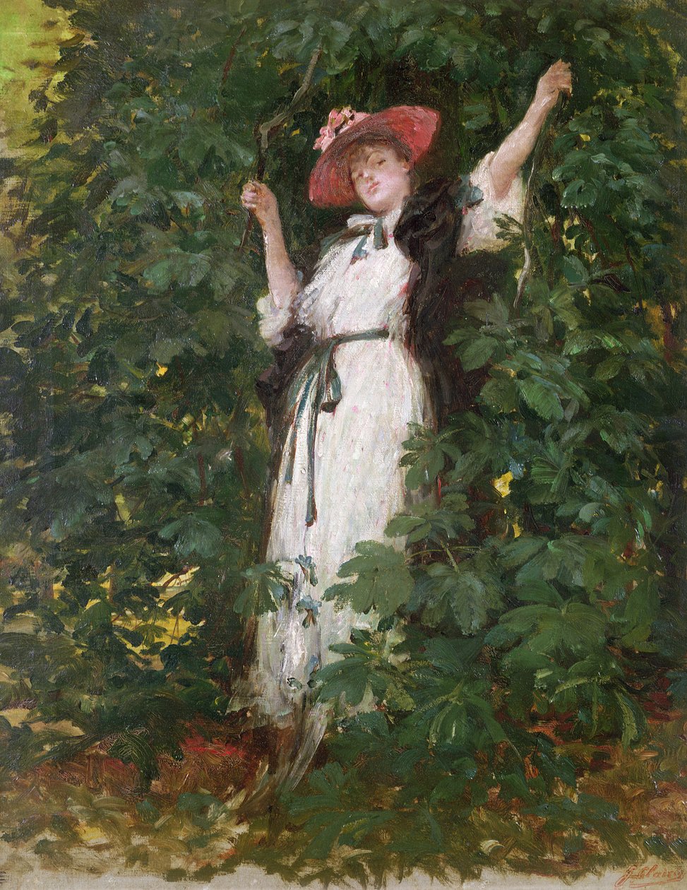 Sarah Bernhardt i träden av Georges Clairin