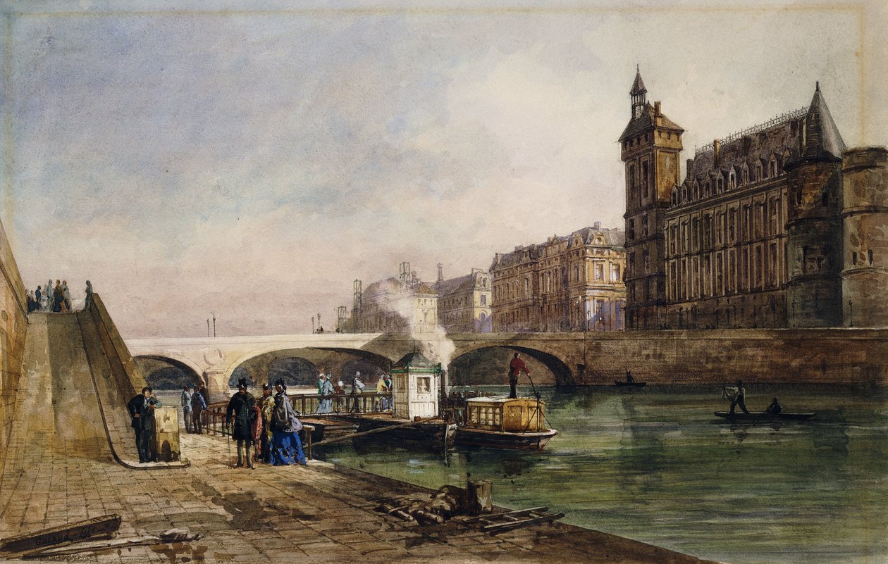 På Seine, Paris, av Georges Francois Guiaud