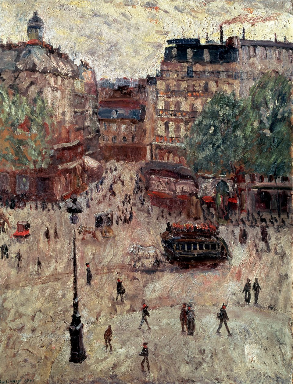 "Ett torg i Paris", 1907. av Georges Leon Dufrenoy