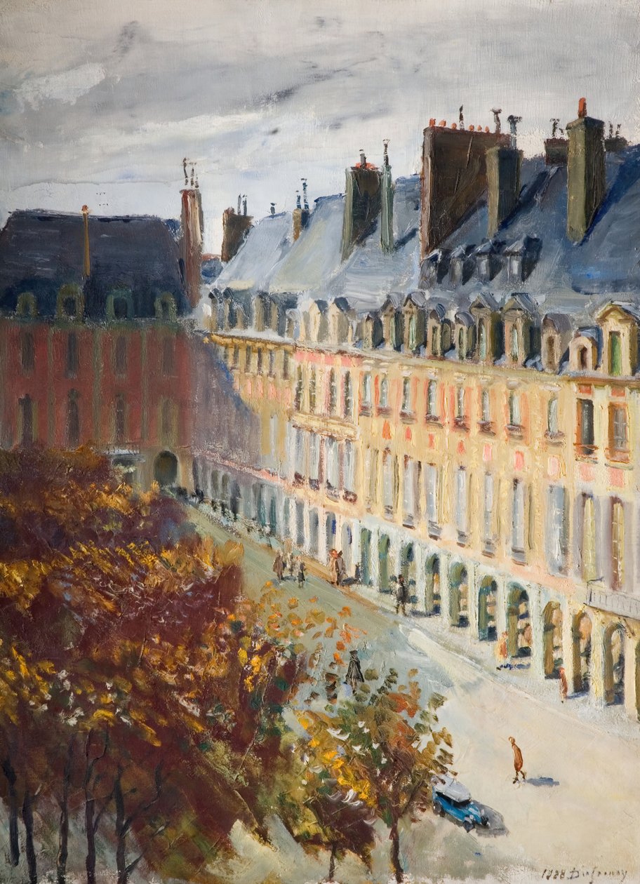 Place Des Vosges, 1928. av Georges Leon Dufrenoy