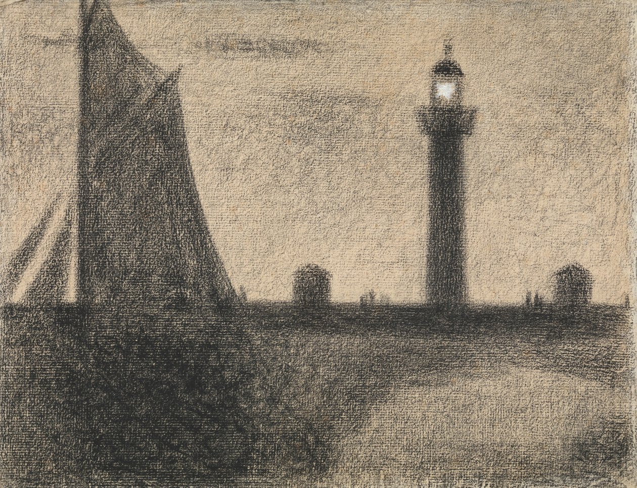 Fyren i Honfleur, 1886. av Georges Pierre Seurat