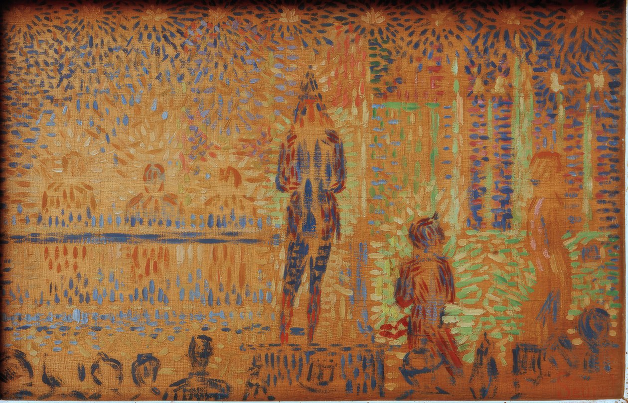 Parade de cirque - Cirkusparaden av Georges Seurat